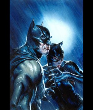 Gabriele Dell'Otto Instagram - “Batman/Catwoman, the Gotham war Variant cover” acrylics @liquitexofficial on heavy board @dcofficial @batman #catwoman #comics #comicart #art @yokaidavid @carmisterpixel