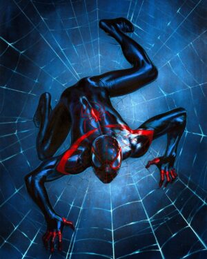 Gabriele Dell'Otto Instagram - “Miles Morales cover stickers album” for @figurinepanini @liquitexofficial on @marvel board #milesmorales @spiderman #stickers #comics @yokaidavid @carmisterpixel