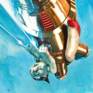 Gabriele Dell'Otto Instagram - “Detail of Astro Boy painting” @liquitexofficial on #schoeller paper #astroboy #osamutetsuka #anime #manga @luccacomicsandgames @carmisterpixel @yokaidavid