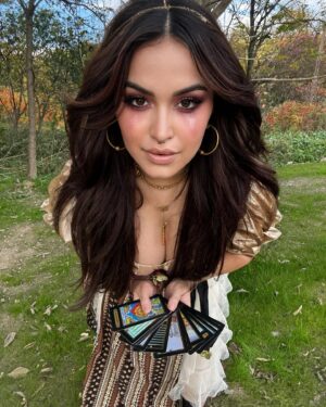 Gabriella Belpre Instagram - Magic is what happens when the blueprint of who you are comes into the alignment with the expanding energy of the universe.

Happy Halloween/Samhain for all those who celebrate! 🔮