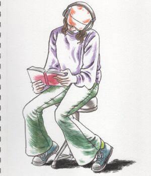 Gabrielle Bell Instagram - This is from a @drawmedrawu session at the @franciskiteclub from several months ago. The theme was “loneliness,” a subject near and dear to my heart. We’re apparently in a loneliness epidemic. Thanks a lot, social media! 

If anyone can help me to identify the models in the Third, fourth and ninth frames, I’d appreciate it(3 & 4 is the same person).

(3& 4 is found and tagged, still looking for the two people in 9)

Also wanted to add how these models at DMDU always bring such drama and dynamism to the poses, likely because they are also narrative artists, that the drawings practically draw themselves.