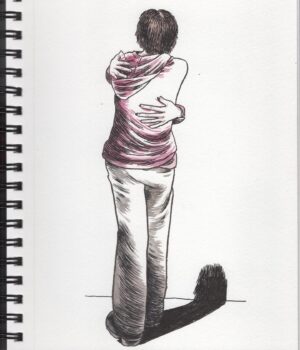 Gabrielle Bell Instagram - This is from a @drawmedrawu session at the @franciskiteclub from several months ago. The theme was “loneliness,” a subject near and dear to my heart. We’re apparently in a loneliness epidemic. Thanks a lot, social media! 

If anyone can help me to identify the models in the Third, fourth and ninth frames, I’d appreciate it(3 & 4 is the same person).

(3& 4 is found and tagged, still looking for the two people in 9)

Also wanted to add how these models at DMDU always bring such drama and dynamism to the poses, likely because they are also narrative artists, that the drawings practically draw themselves.