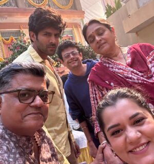 Gajraj Rao Instagram - Wishing Kartik Aryan a fantastic birthday! May his charisma continue to light up screens, and may he weave countless more captivating stories, both on and off camera. Here's to a year filled with joy, success, and many more memorable Kathas! 🎉 #happybirthday @kartikaaryan #heartthrob #superstar