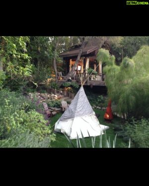 Galen Gering Instagram - I built a treehouse and a tee-pee and a fire and we had a dance party and burnt a hole in the fake grass and it was awesome. 
#treehouse
#outdoorliving 
#cali
#danceparty 
#indooroutdoorliving
#design #hardscape