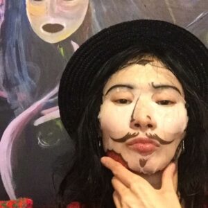 Gana Bayarsaikhan Instagram - One for all, and all for one 🗡️🗡️✨ 
Love this sheet mask 😂

#threemusketeers #sheetmask #painting #paintinginprogress #acrylicpainting