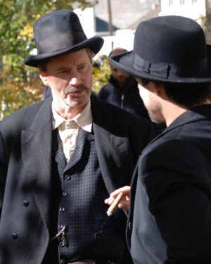 Garret Dillahunt Instagram - As #Blonde prepares to drop later this month, I thought I’d share a few pics from one of Andrew Dominik’s earlier works, “The Assassination of Jesse James By the Coward Robert Ford,” which just turned 15 a few days ago.  Loved this experience.  Great director, great cast (#BradPitt, #SamRockwell, #SamShepard and so many unpictured) and the great DP #RogerDeakins in the last frame, lighting the train robbery scene (I would work with him again later that same year on “No Country for Old Men”). Seeing this candid of Shepard here as Frank James is bittersweet.