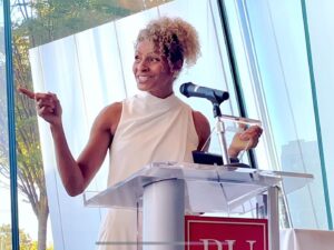 Garret Dillahunt Instagram - Great weekend watching my talented wife @realmichellehurd honored by her alma mater, @bostonu, with a distinguished alumni award (her 2nd—cause she keeps on distinguishing herself). Here she is making other people feel seen and empowered during her acceptance speech (like she does); then on the steps of the beautiful Booth theater, which she wishes existed during her tenure as a student; and finally, meeting the wonderful artist and gem of a human, @ceyadams at the opening of his 40 yr retrospective (a must-see if you’re in Boston). 🙌🏼 👑 ❤️ #proud