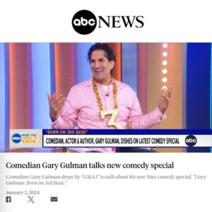 Gary Gulman Instagram - Your friend discussing Born On 3rd Base with @abcgma3. The full interview is in my bio and the Special is streaming NOW on @streamonmax

#abc #goodmorningamerica #interview