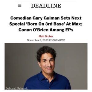 Gary Gulman Instagram - Thrilled and grateful to have my latest Special: Born on 3rd Base come to MAX in December! Thank you @TeamCoco and @thechicagopro! Can’t wait for everyone to see it. It’s the 2nd best Special I’ve seen this year!

#comedyspecial #hbomax #standupcomedy