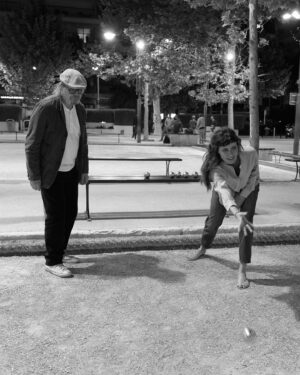 Gary Oldman Instagram - #GaryOldman and @celeste.dalla.porta playing boules in Cannes

#leicaq3
