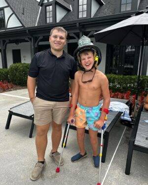 Gavin McHugh Instagram - Wishing my friend Tyler the BEST as he begins fire school although he makes the best burgers at the pool and I’m going to miss him and his burgers! Be SAFE and be STRONG!