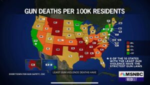 Gavin Newsom Instagram - Here’s the map the @gop and @nra don’t want you to see. Smart gun laws save lives.