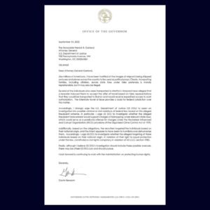 Gavin Newsom Instagram - The DOJ should begin an immediate investigation into these inhumane efforts to use kids as political pawns.