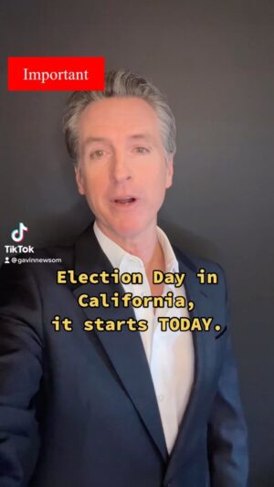 Gavin Newsom Instagram - VOTE! It’s never been easier in CA!