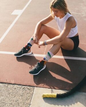 Gemita Samarra Instagram - Fond memories with my old @stanceofficial family. Swipe to see my sock design / collection inspired by the fun and colorful places I have been! I wanted the collection to be versatile and something I would want to wear any time or place.