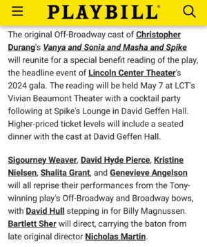 Genevieve Angelson Instagram - I can’t think of a single experience in my career that had a bigger effect on me than this, my first job out of school. So deeply looking forward to returning to this piece of art. ❤️ @playbill @theandrebishop @lctheater