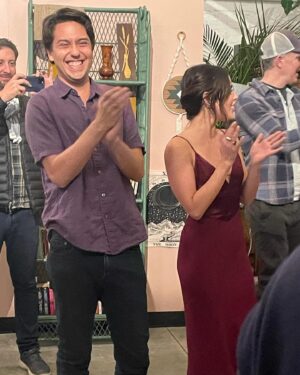 Genevieve Angelson Instagram - I guess it’s SAFE to say I had a pretty nice time with @lucyhale and @natandalex and @phutchings37 * making this perfect cuffing season rom com IN THEATERS TOMORROW 1/18. Stripper Waffle truck not included. 

#lucyhale #natwolff #whichbringsmetoyou #romcom 

*(and also like wow @silvascope and @cynthiavanis and @fedafreeko and @lilmitz_ )