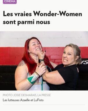 Genevieve Goulet Instagram - Nous sommes dans les médias québécois avec le lancement officiel du long métrage documentaire @cellesquiluttent !!

@lp_lapresse ... @qubradio avec Benoît Dutrizac et en bonus, Richard Martineau... Avant première au @mcqorg ... Et ça continue!! 

@sarah.bgaudet 
@loue.ofarrell 
@red.woman.azaelle 
@spiraquebec 
@womenswrestlingsyndicate