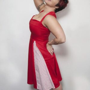 Genevieve Goulet Instagram - I added this dress to the LuFi-Auctions section on www.lufisto.com to raise money for my surgeries.

It's not related to wrestling or isn't a collector's item, but it's something I did wear for a photoshoot a few years ago. Besides for the shoot and a wedding, this dress was never used again.

It is an official Las Vegas Betty Page Store Pin-Up Dress, Elvgren by Tatyana brand, size Small.

It was paid $225.00 USD back then and just like everything else, I'm taking offers.

Make sense? We add shipping and it's yours!

Thank you! ❤️

LuFisto