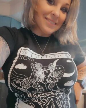 Genevieve Goulet Instagram - Are you wearing Small or Medium? If so, here’s some good news! My printer printed a few too many and they did on SOFT-STYLE T-SHIRTS!

They're available at lufisto.com right now with shipping included in the price!

I have a limited amount so get yours now!😊