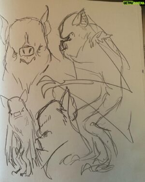 Genndy Tartakovsky Instagram - Here’s some process from the first season. It was challenging to get the bats to be scary and cool. It was the fourth episode so still pretty early in figuring out the style. Fun to look at all the variations and then the final. This was in 2017! Time flies!!