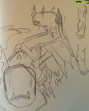 Genndy Tartakovsky Instagram - Here’s some process from the first season. It was challenging to get the bats to be scary and cool. It was the fourth episode so still pretty early in figuring out the style. Fun to look at all the variations and then the final. This was in 2017! Time flies!!