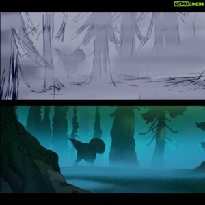Genndy Tartakovsky Instagram - Well to celebrate the release of the Primal season 2 DVD here is a little board to final comparison of the Birth of Fangs babies. This one put a few people off but for me this is what animation is all about. Getting a chance to visualize a dinosaur giving birth and make it cinematic and emotional is why I love animation. I loved boarding it and making all the sounds as I was doing it, like an 8 year old kid playing with his dinosaur toys. Scott Wills color and lighting gave it the perfect mood. Joel Valentine’s subtle roars, Tyler Bates and Joanne Higginbottom’s moving score, and of course Studio Lacachettes animation made this one of my all time favorite things we’ve done in animation.

#primal #adultswim