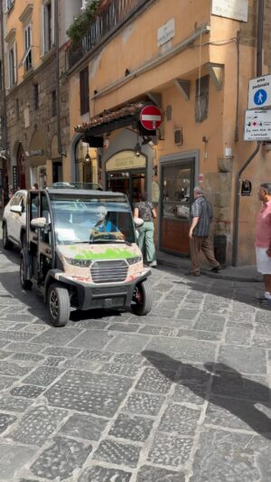 George Clarke Instagram - Let’s create beautifully quiet electric cars to make our noisy city centres quieter and more humane places to be AND THEN put the most annoying beeping noise all over them to ruin the silence. Yes yes yes of course it’s ALL about safety safety safety, but it’s also completely stupid and it sounds absolutely horrible!!!! The romance and beauty of Florence is being ruined by ‘beeps’! @prueleith #NoisePollution #Noise #SiliconeEarPlugs 😂
