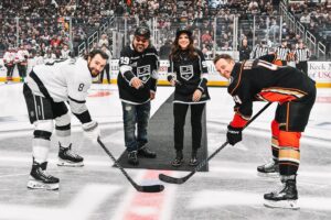 George Lopez Instagram - Tonight, it’s Lopez & Lopez on the puck drop 🤝