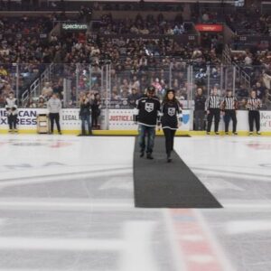 George Lopez Instagram - Tonight, it’s Lopez & Lopez on the puck drop 🤝