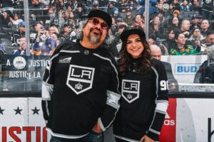 George Lopez Instagram - Tonight, it’s Lopez & Lopez on the puck drop 🤝