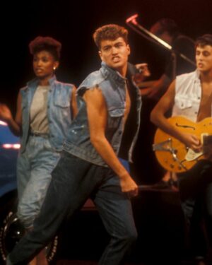 George Michael Instagram - Double denim was a fashion staple in George's wardrobe in the 80s and 90s 👕👖 Which outfit is your favourite?