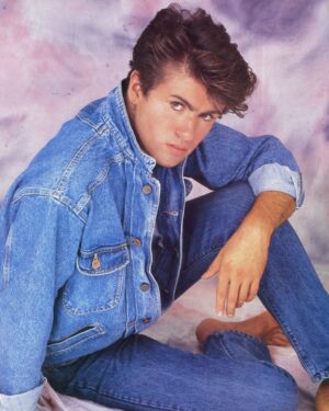 George Michael Instagram - Double denim was a fashion staple in George's wardrobe in the 80s and 90s 👕👖 Which outfit is your favourite?