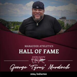 George Murdoch Instagram - ...I’m truly honored to be #Repost @avcathletics
・・・
Marauder Athletics welcomes George "Tyrus" Murdoch to the Antelope Valley College Athletics Hall of Fame!

A graduate of Quartz Hill School, George Murdoch played offensive line for the Marauders in 1991 and 1992. In 1991, he anchored a line that helped get the Marauders to the Southern California Bowl and earned All-Foothill Conference honors. In 1992, George settled in at right guard and was part of an offensive line unit that received media coverage due to their size and abilities. Murdoch, at 6' 7" and 350 pounds, was the biggest of the big on an offensive line that was the largest in the Los Angeles area at all levels, including USC, UCLA, and the LA Rams. The 1992 team went on to win the K-Swiss Classic II bowl game - the first non-playoff bowl win in 38 years. George was singled out by his position coach as being "one of the most versatile offensive linemen I ever worked with."

After AVC, Murdoch continued his studies and athletic career at the University of Nebraska at Kearney, where he received his Baccalaureate degree. After graduating from the University of Nebraska at Kearney, he became Snoop Dogg's bodyguard and eventually entered the world of professional wrestling. As a wrestler, he was signed to the National Wrestling Alliance (NWA), where he is a former NWA Heavyweight Champion. Before that, he wrestled for the World Wrestling Entertainment (WWE). 

Today, George Tyrus  Murdoch is an American cable news personality, actor, best-selling author, and former wrestler known by his ring/stage name, "Tyrus." As a cable news personality, he appears on Fox News and its sister streaming service, Fox Nation, primarily as a co-host/panelist on the late-night talk show "Gutfeld!" 

Please congratulate George "Tyrus" Murdoch on his induction into AVC's 2024 Athletic Hall of Fame!

Tickets are still available for the AVC Athletic Hall of Fame Gala, which will be held at 5:30 p.m. on Jan. 27 at the John P. Eliopulos Hellenic Center in Lancaster. www.purplepass.com/2024HOF.