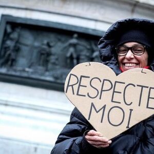 George Soros Instagram - At a demonstration for wage equality on the Place de la République in Paris on November 7, 2016, a woman holds a sign that says: “Respect Me.” In France, women make up 48 percent of the total workforce and earn on average 15 percent less than men in equivalent jobs. 
Today, on International Women’s Day, the fight for gender equality continues.

Photo credit: © Michael Bunel/NurPhoto/Getty

#beboldforchange #opensociety #payequity #genderequality #womensrights