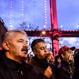 George Soros Instagram - People gather for a moment of silence in front of the Reina nightclub on January 3, 2017 in Istanbul days after a gunman killed 39 people during New Year celebrations.⠀⠀ ⠀⠀
Fear is one of the greatest threats to open society. Defeating terrorism will require a strategy founded on rationality and understanding. As 2017 gets underway, we must reaffirm our commitment to the principles of open society.⠀⠀ ⠀⠀
Photo credit: © Yasin Akgul/AFP/Getty Images