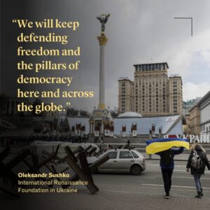 George Soros Instagram - Putin’s illegal war continues to cause immeasurable suffering for the people of Ukraine. Human rights organizations, independent journalists, and other civil society groups are on the frontlines, defending the dream of a free, democratic Ukraine and responding to the immediate needs of the people. As these groups lead the humanitarian response, do the essential reporting and documentation of war crimes, and help protect the human dignity of all those who have been forced to flee, the Open Society Foundations have launched the Ukraine Democracy Fund to support them in this work. This is a defining moment for open society, and it is clear that against seemingly overwhelming odds the people of Ukraine are determined to stand up against authoritarianism that threatens to destroy them. 

Learn more about the Open Society Foundations’ Ukraine Democracy Fund through the link in bio. 

People gather in Independence Square to listen to the Kyiv Symphony Orchestra in Kyiv, Ukraine, on March 09, 2022. Photo: © Emin Sansar/Anadolu/Getty

#OpenSociety #UkraineDemocracyFund