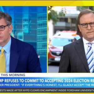 George Stephanopoulos Instagram - Former President Trump refuses to commit to accepting 2024 election results. @JonKarl reports.