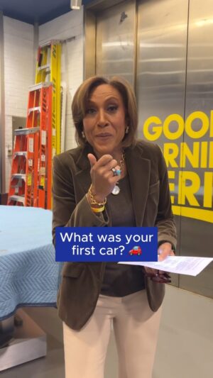 George Stephanopoulos Instagram - Rev your engines! Your GMA faves are reminiscing on their first cars and taking us on a trip down memory lane 🚗

What was your first car?

#car #firstcar #throwback #memorylane
