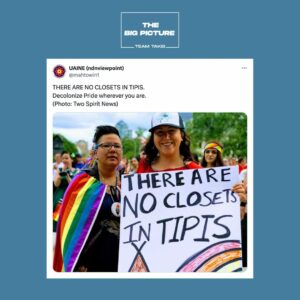 George Takei Instagram - "One thing bigots who target the LGBTQ  community love to spout is rhetoric about traditional family values and how only cisgender heteronormativity is compatible with a healthy, happy family. But in North America, the traditions they're talking about are the culture of the colonizer—not the people Indigenous to these lands.”

Writer Amelia Mavis Christnot delivers her perspective on why having a traditional upbringing can encourage LGBTQ  allyship and not discourage it in this personal piece for @ReadTheBigPicture. Link in bio for more.