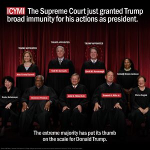 George Takei Instagram - RAISE THE ALARM: The MAGA Supreme Court majority just gave Trump, a convicted felon, the green light to commit crimes as President.