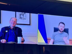 George W. Bush Instagram - I was honored to spend a few minutes talking with President Zelenskyy – the Winston Churchill of our time – this morning. I thanked the President for his leadership, his example, and his commitment to liberty, and I saluted the courage of the Ukrainian people. President Zelenskyy assured me that they will not waver in their fight against Putin’s barbarism and thuggery. Americans are inspired by their fortitude and resilience.  We will continue to stand with Ukrainians as they stand up for their freedom.
