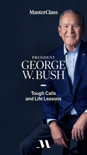 George W. Bush Instagram - If you want to lead people, you have to like people. Through @masterclass, I’m teaching my approach to executive leadership for the first time. I’m opening up my painting studio, and @laurawbush will be joining us for a few lessons, too. I hope that you can draw on my experience as president to communicate with sincerity and lead with confidence. Link in bio.