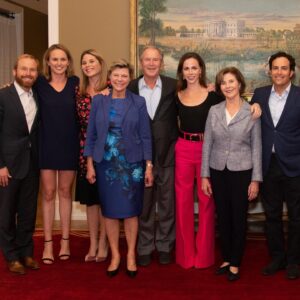 George W. Bush Instagram - We are deeply saddened that Cokie Roberts is no longer with us. She covered us for decades as a talented, tough, and fair reporter. We respected her drive and appreciated her humor. She became a friend. We know Steve, their children, and grandchildren are heartbroken. They have our sincere sympathies. 
Photo of Cokie with members of our family at @thebushcenter’s “Remembering Barbara Bush” program a year ago by @grantmillerphotography.
