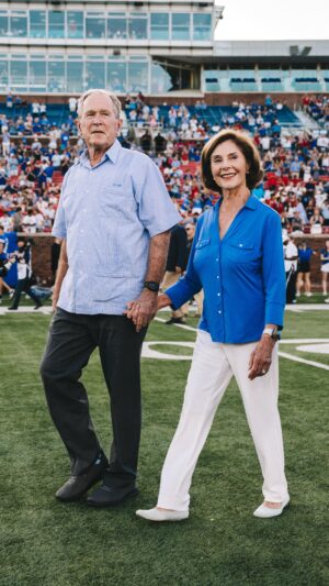 George W. Bush Instagram - President and Mrs. Bush love the Hilltop 
#PonyUpDallas
