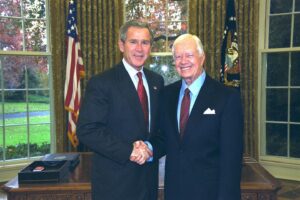 George W. Bush Instagram - Laura and I wish a very happy 98th birthday to President Jimmy Carter this Saturday. @thecartercenter