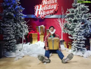 George Young Instagram - My kids don't believe I'm Santa Claus for some reason. Thank you @netflix for the #netflixholidayhouse fun. I tried my best not to buy official merch but I failed.