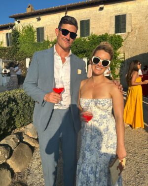 Georgie Barrat Instagram - Weddings don’t come around as frequently as they used to - so an abroad one is a real treat, especially as we managed to do a bit of sightseeing in Rome (albeit with Mr Tumble on in the background)
We would have left the girl at home, but no childcare meant we made do with babysitters for the actual wedding & stumbled our way through some early starts after some late nights 😵‍💫
Unfortunately we had the WORSE journey home as we got caught up in the air traffic control outage ❎ 12 hours at the airport, followed by an extra night in Rome, followed by me booking a new flight to Berlin for work because I didn’t trust I would be able to get out there from the UK 🫠 husband definitely drew the short straw having to fly back solo parenting 😬 Despite all this the wedding was beautiful, the Campari delicious & it was so special watching @alicecsidds & @mark_sidds tie the knot ❤️💕❤️