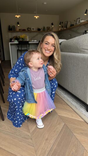 Georgie Barrat Instagram - 1 year of loving you! Happy 1st Birthday to my little girl 😆🥰😆 wow all the feels! What joy you bring to our lives 💕