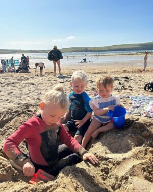 Georgie Barrat Instagram - Not yet outnumbered by the 👶, but it won’t be long! First time doing a longer stay in Cornwall and I have to say we were very taken with it. Nothing beats an English seaside sesh, with boogie boards, sand everywhere & sandcastle building. We really lucked out with the weather. A few highlights included dinner @ricksteinrestaurants in Padstow, a brewery tour @harbourbrewing, sundowners @marinersinrock & brunch @fourboys.cafe. The girl bless her was teething like a crazy lady - so we had a few disturbed nights 🤪& tougher days 🤪 bottles of calpol were drunk 🤪. However we now leave with new 4 molars, so get us! Shout out to my wonderful girl gang who are always the best peeps to go away with - up for everything, never have a sense of humour failure & so considerate 💕 I’m sure we will be back! #cornwallisalwaysagoodidea